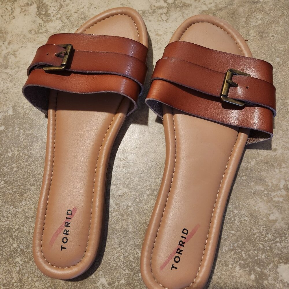 Torrid size 11 brown sandals
